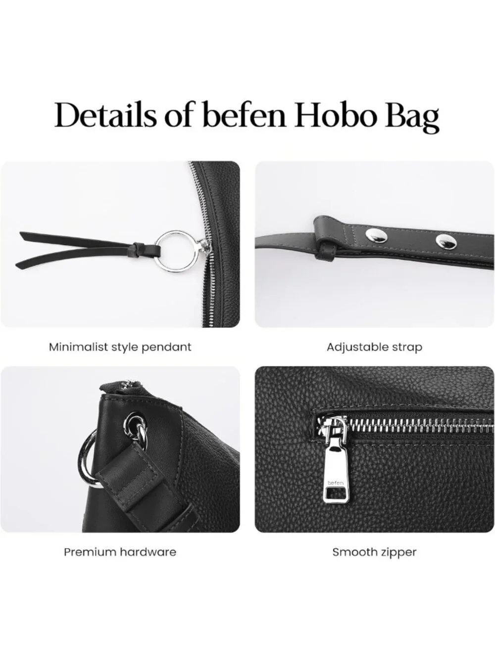Trendy Genuine Leather Hobo Bag for Women | Soft Crossbody Shoulder Purse with